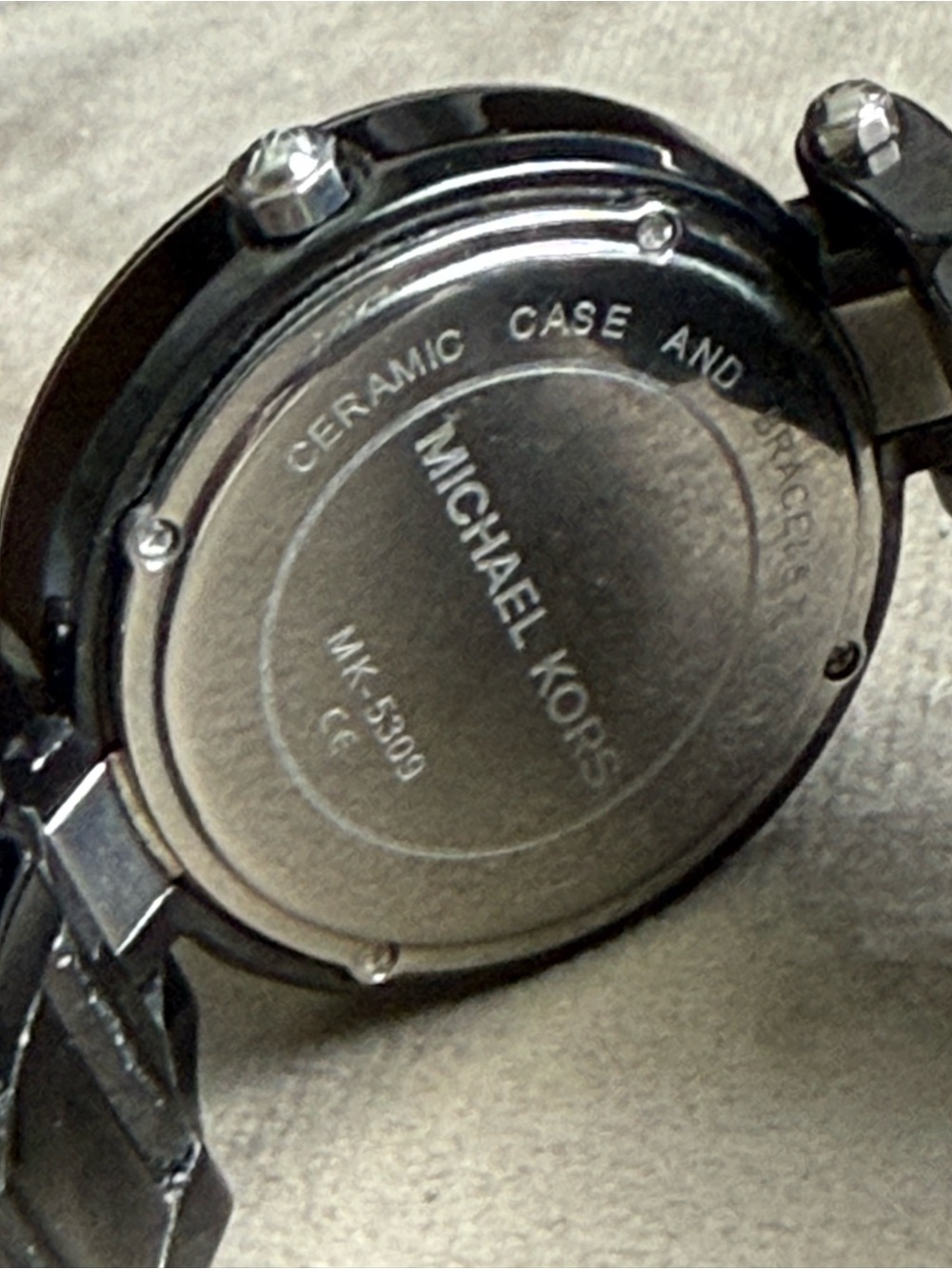 Michael Kors Black Dial Silver Crystal Bezel Bracelet Watch - Picture 4 of 7